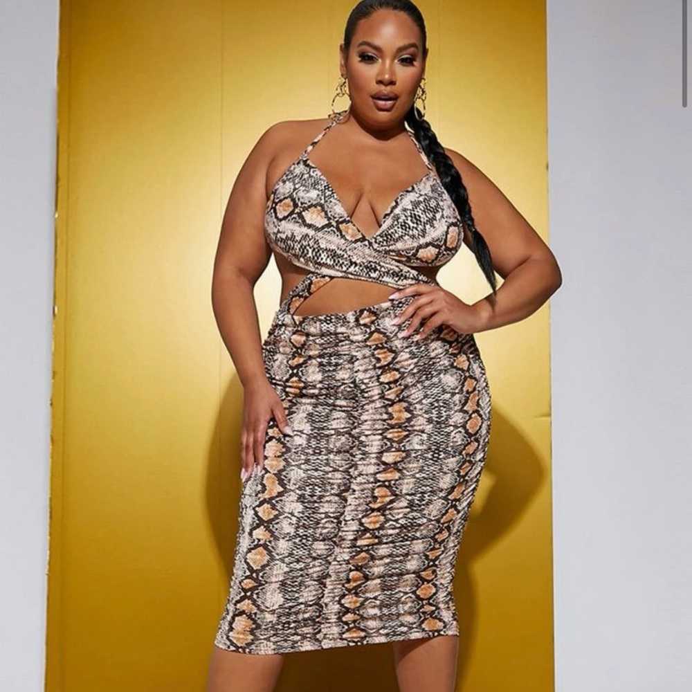 Snake print dress